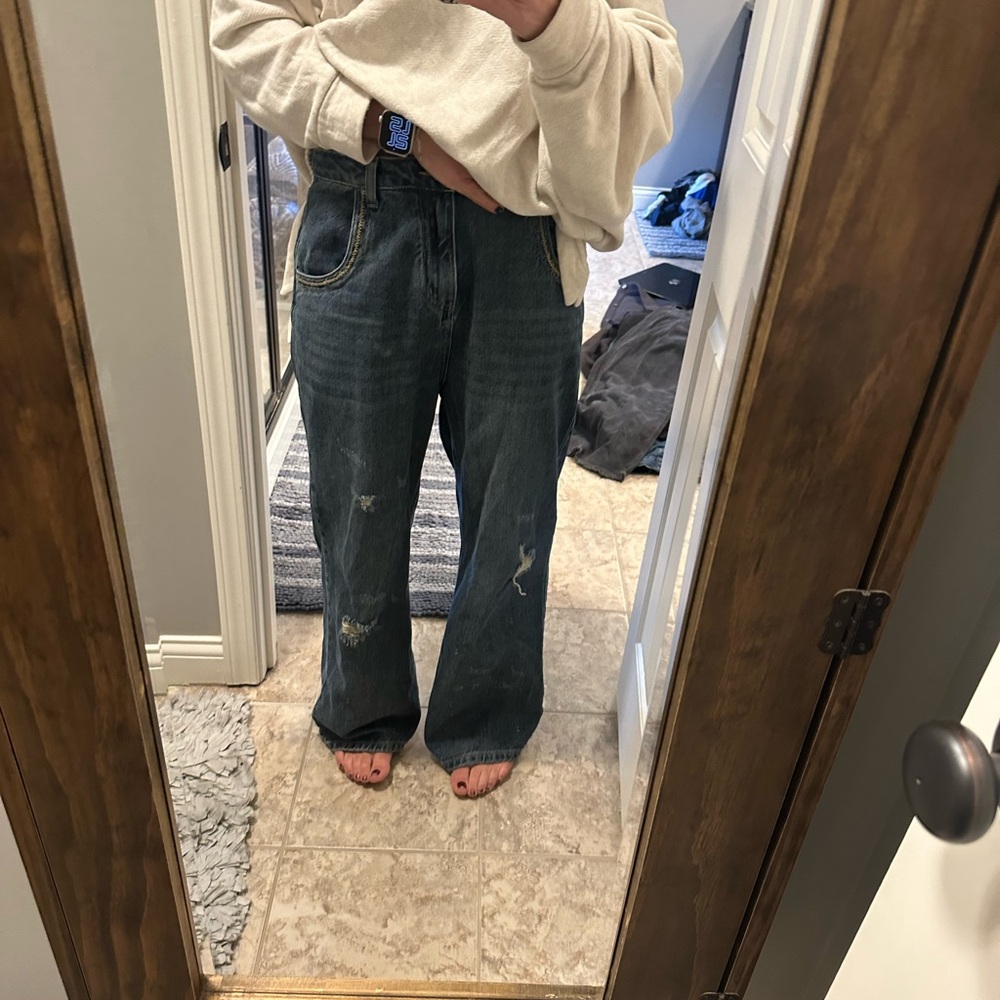 Cubic Blue Denim Jeans